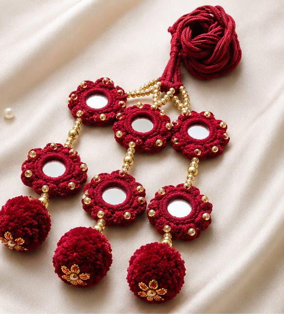 Mehroon Hand-Made Paranda