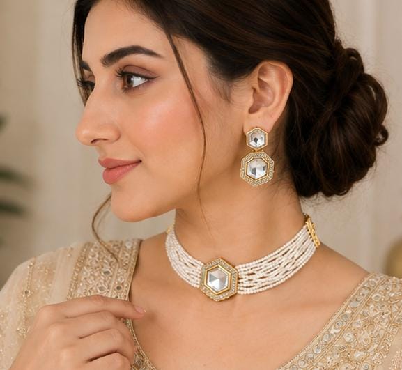 Pearl Mirror Choker