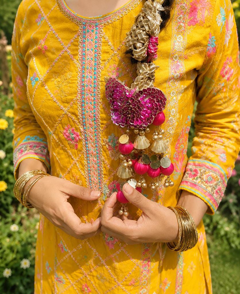 Pink Butterfly Tassel Paranda
