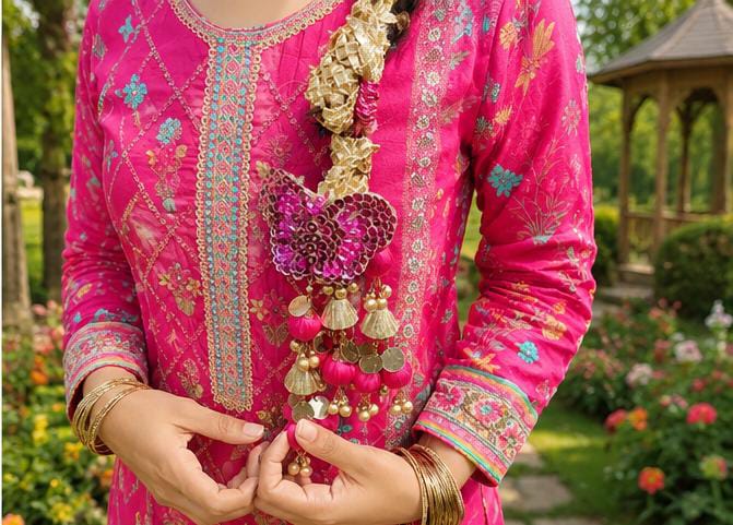 Pink Butterfly Tassel Paranda