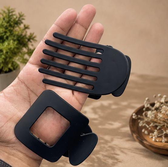 Black Hair Claw Clip Set