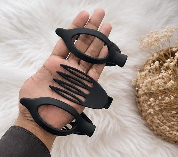 Matte Black Hair Claw Clip