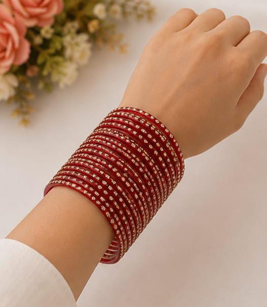 Red Raindrop Bangles