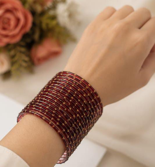 Mehroon Rainbow Bangles
