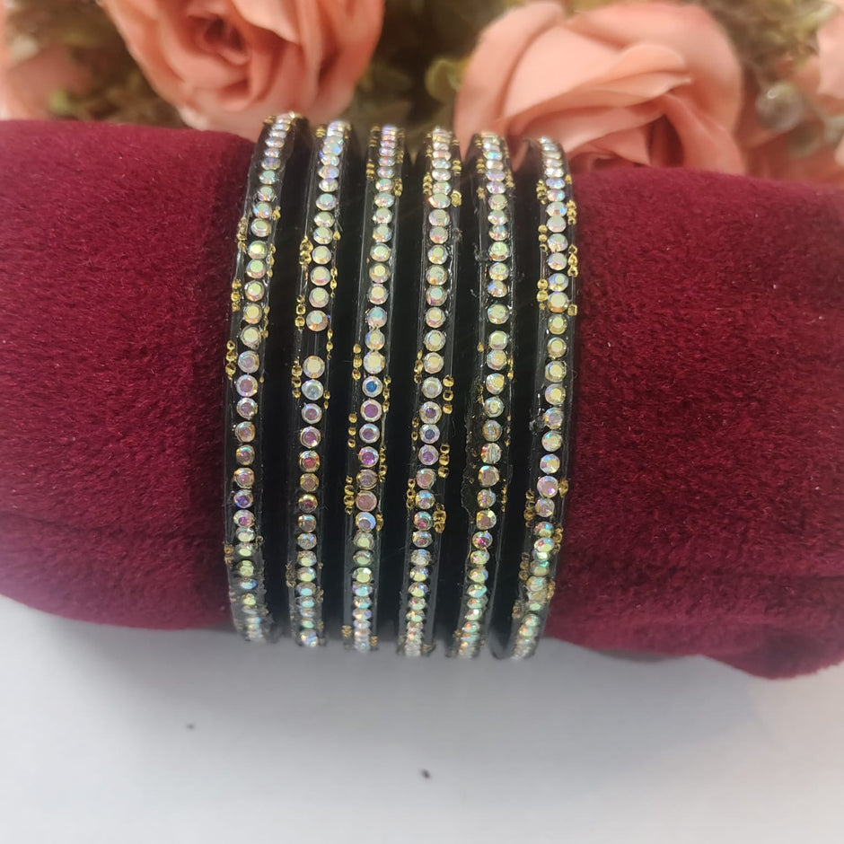 Black Stone Bangles