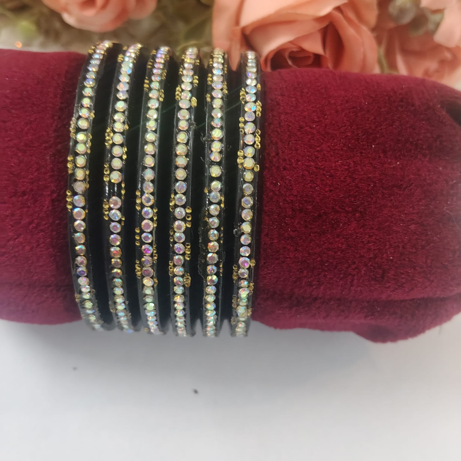 Black Stone Bangles