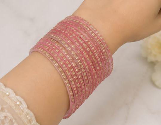 Raindrop Pink Bangles
