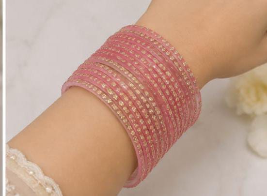 Raindrop Pink Bangles