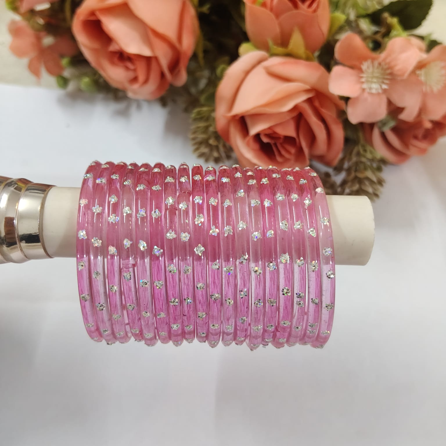 Kids Pink Rainbow Bangles