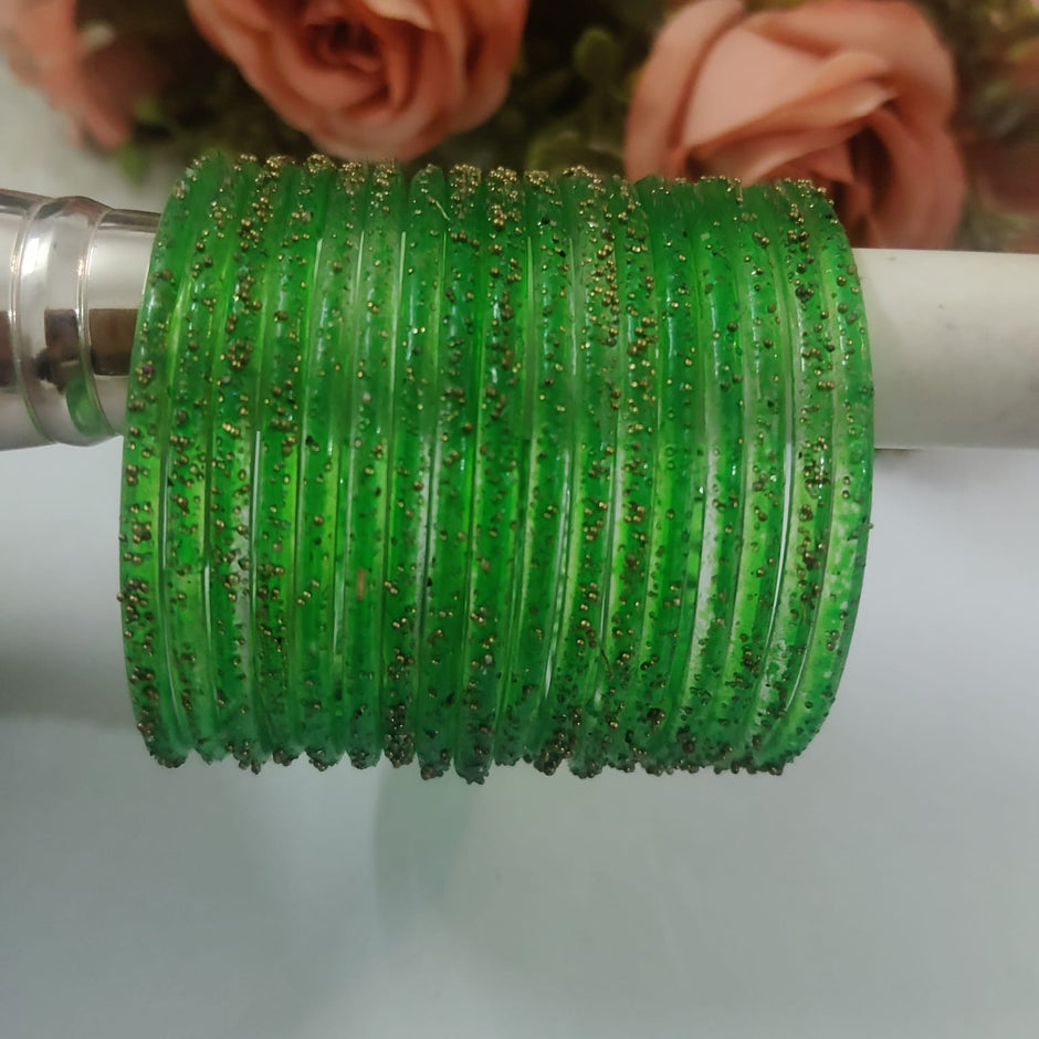 Kids Green Raindrop Bangles