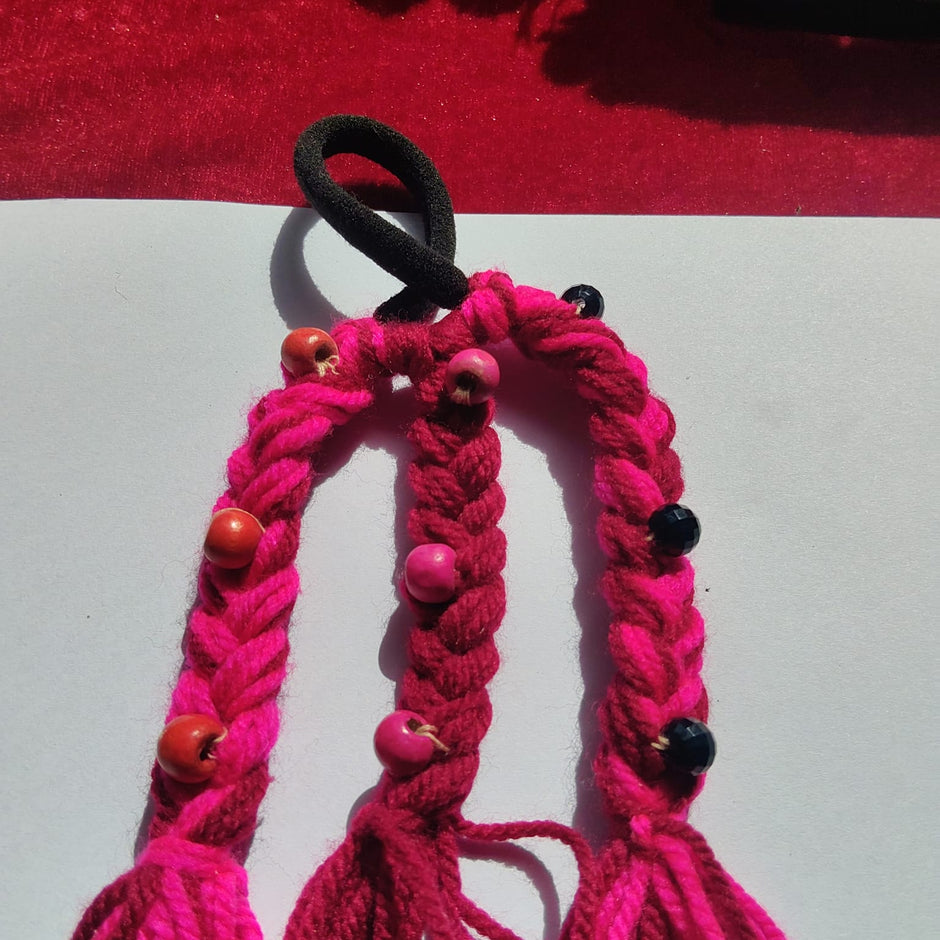 Kid Shoking Pink Bahu Braid