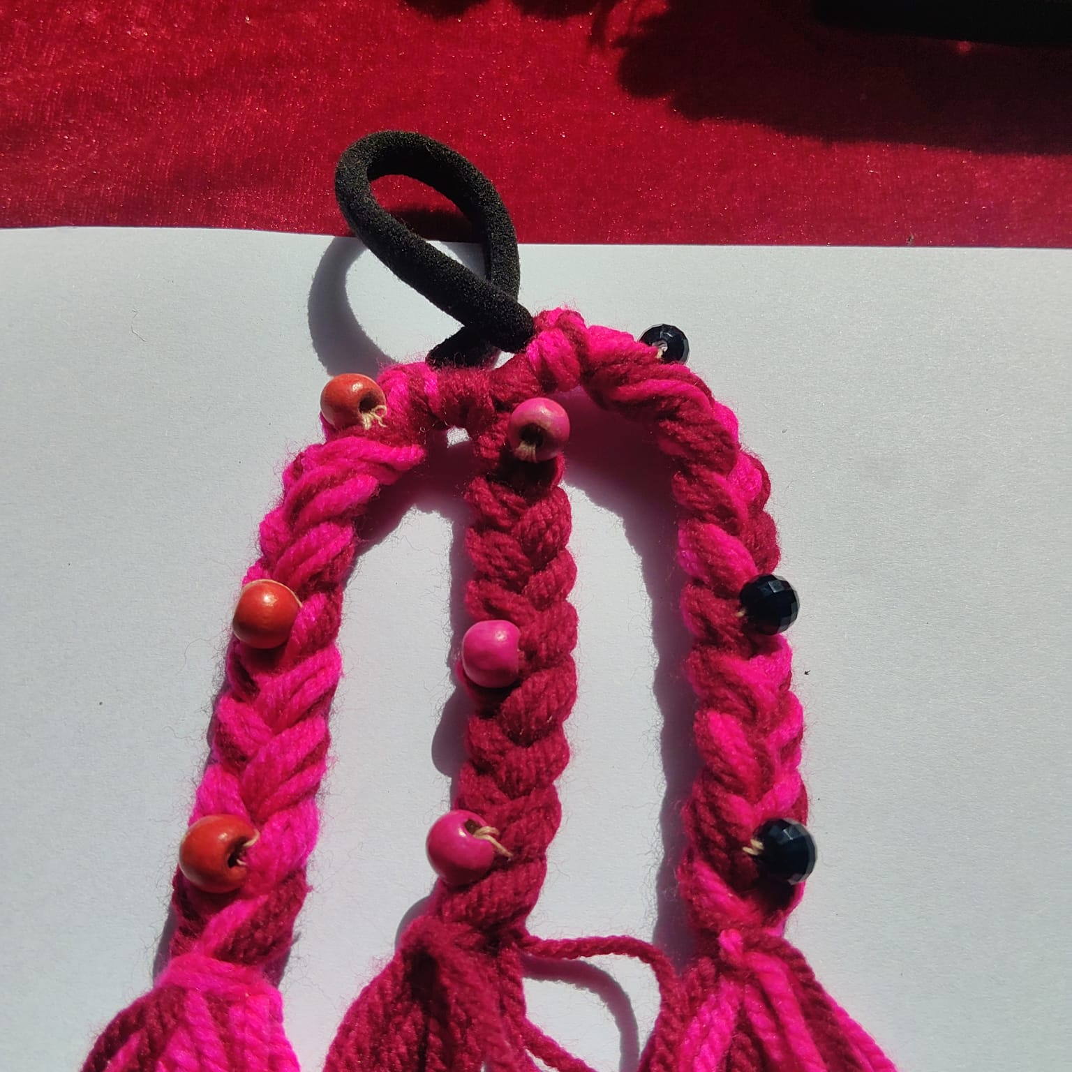 Kid Shoking Pink Bahu Braid