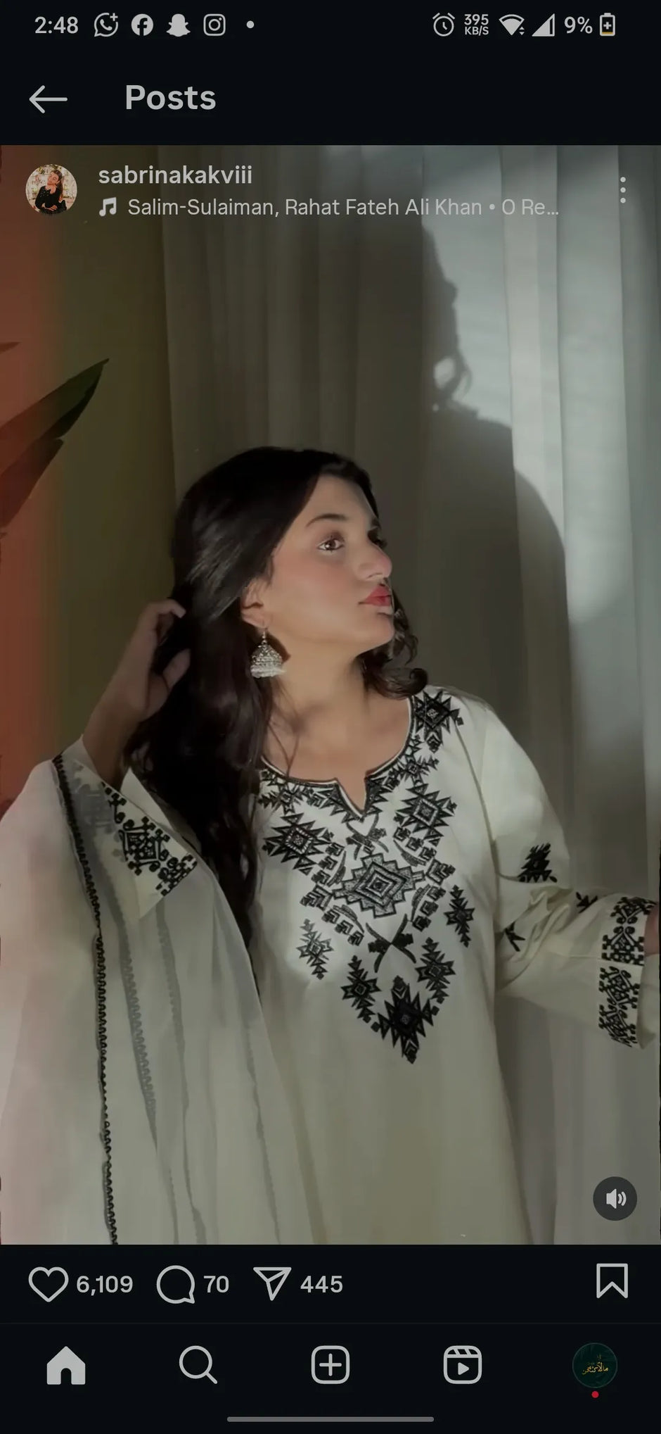 Silver Sabrina Jhumkas