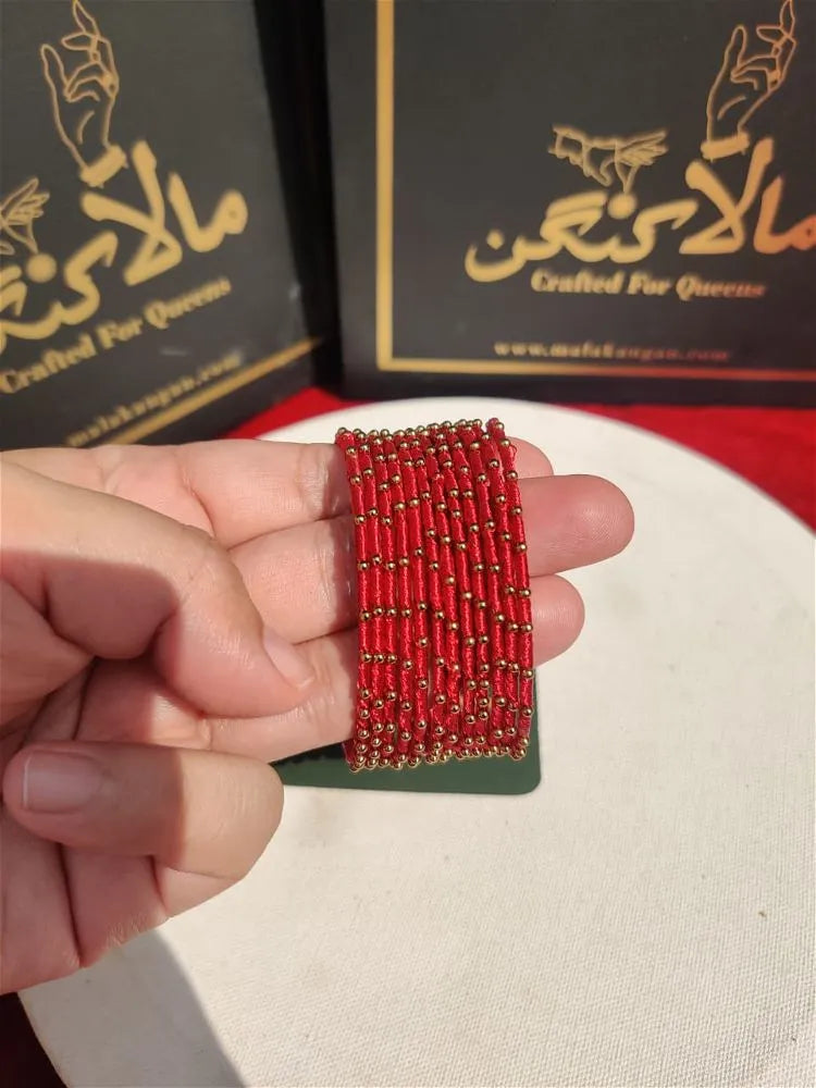 Red Beads Bangles