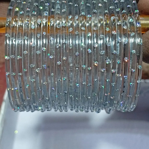 Gray rain drop Glass Bangles