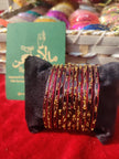 Rainbow Mehroon Glass Bangle