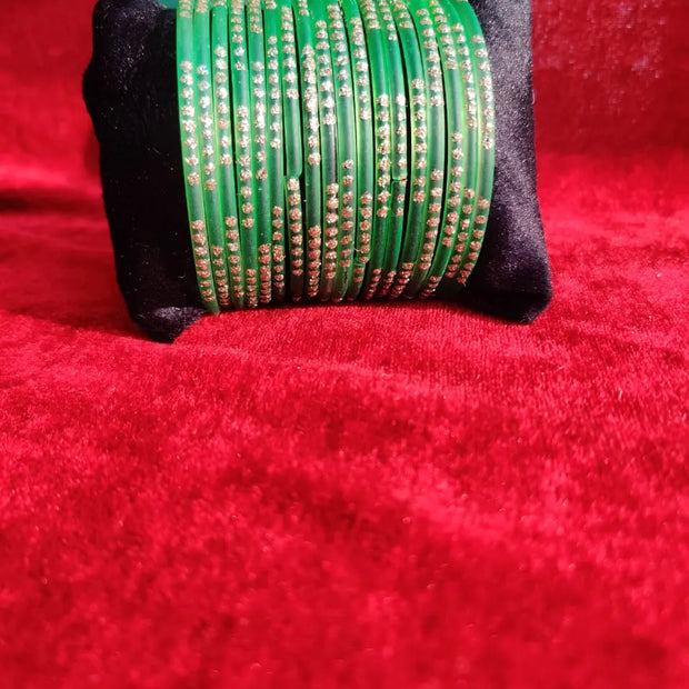 Kanch Green Bangles