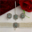 Zircon mint Choker Set