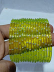 Mustad yellow rain drop Glass Bangles
