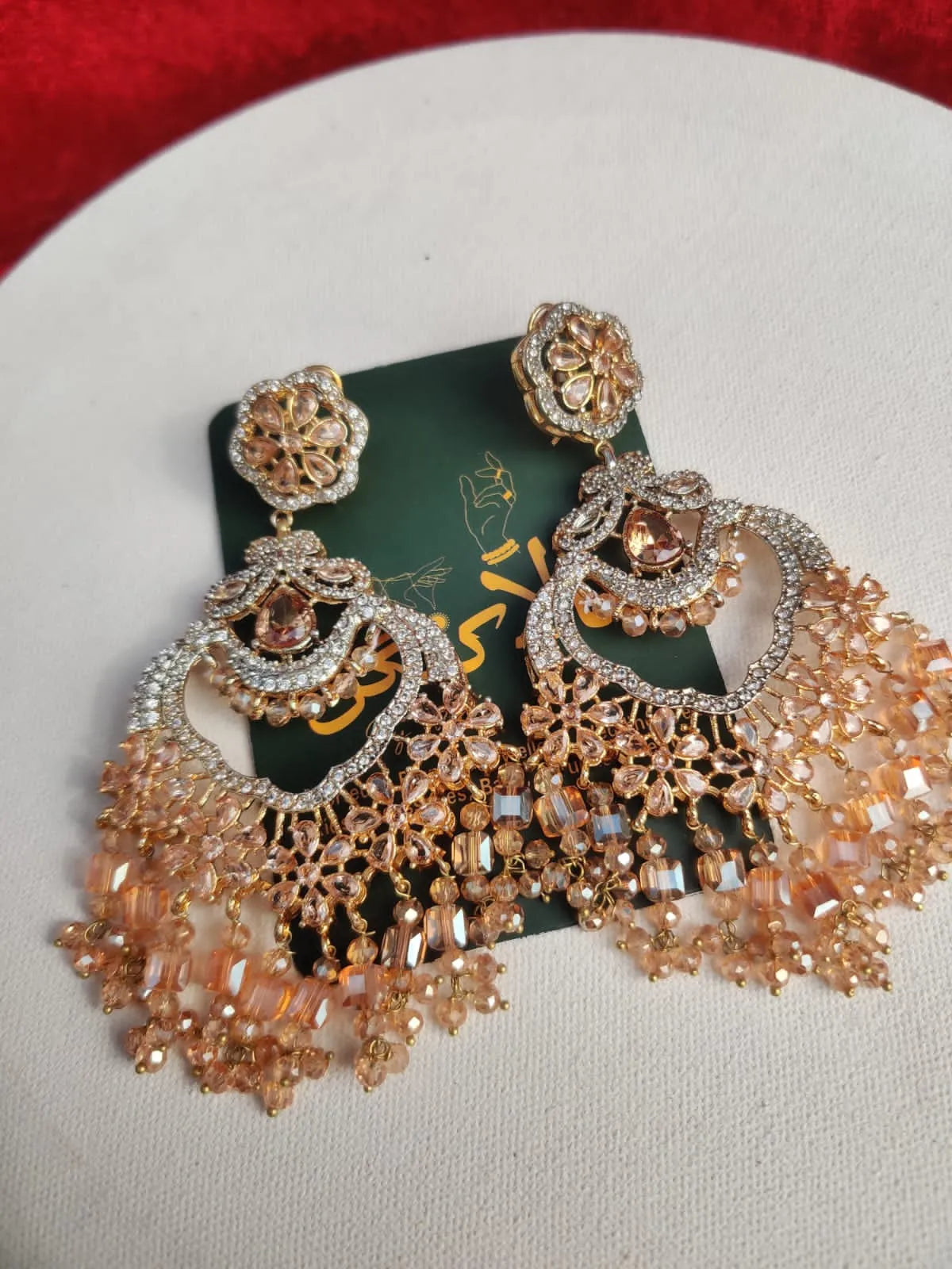 sameera peach earings