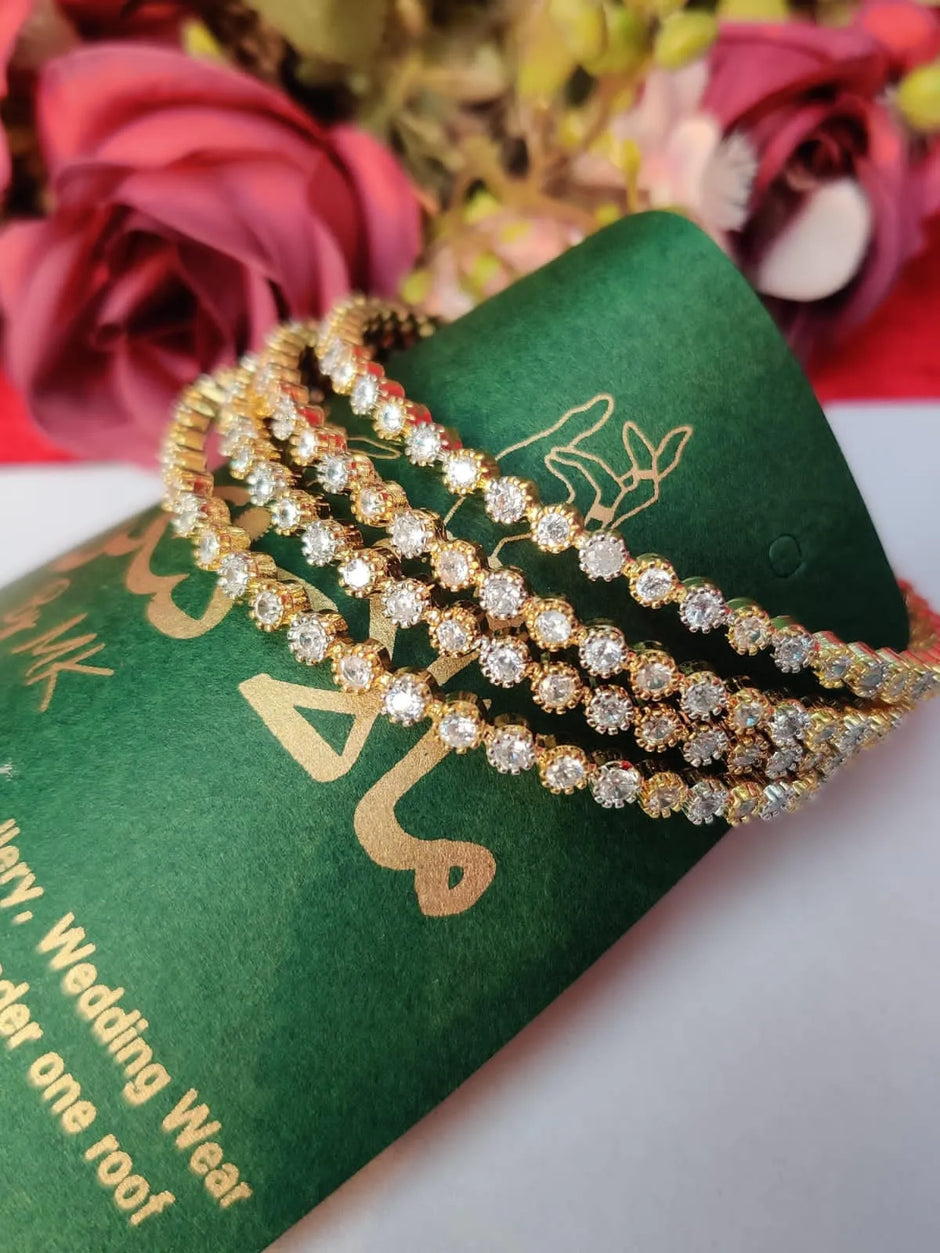 One Carat Golden Bangle