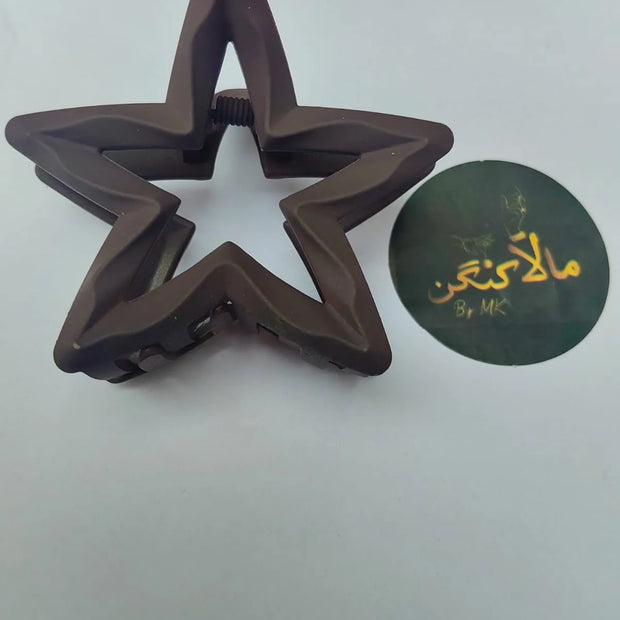 Brown Star Hairclip