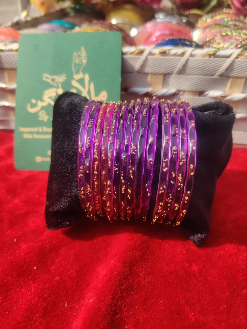 Rainbow lilic  glass bangles