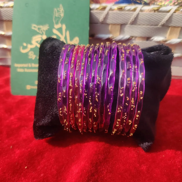 Rainbow lilic  glass bangles