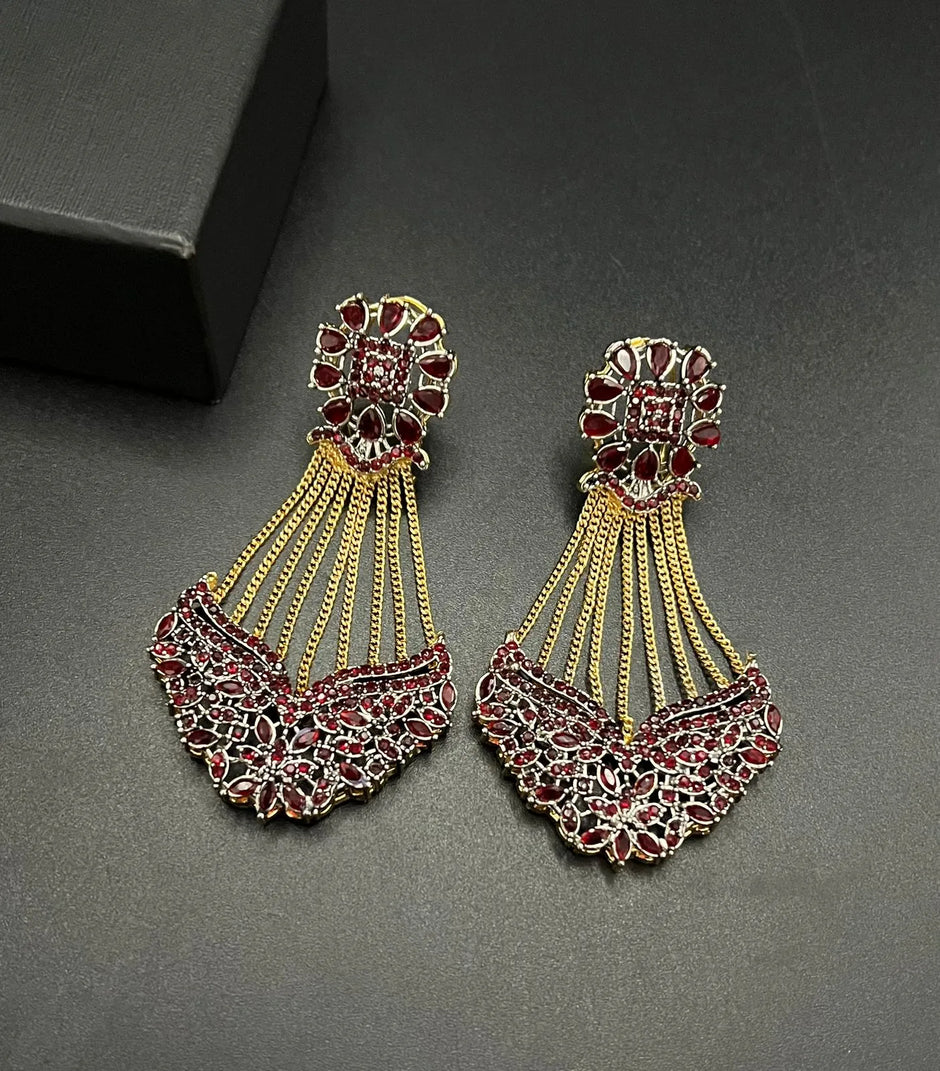 Red Designer Earring