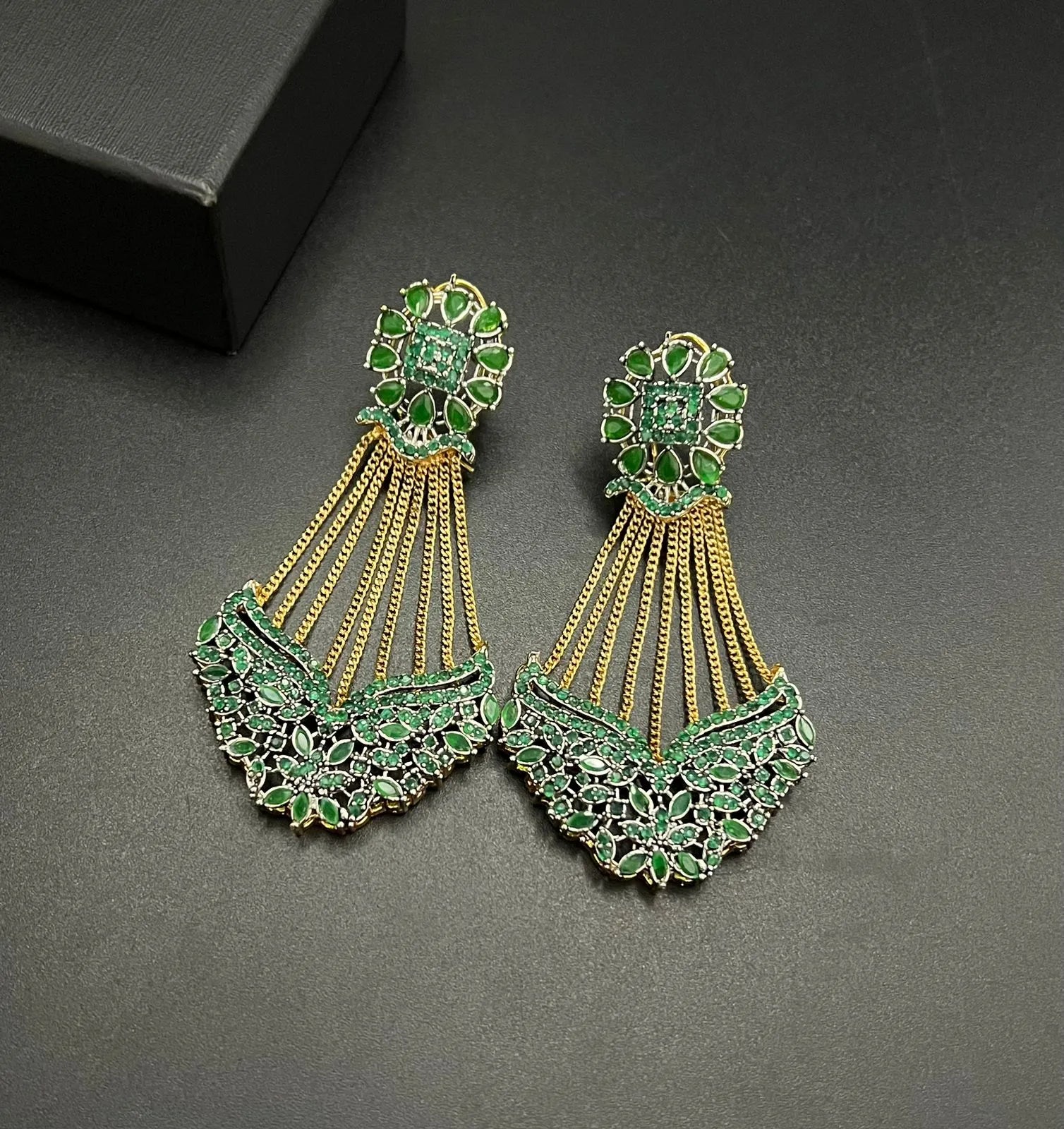 Green Designer Earrings
