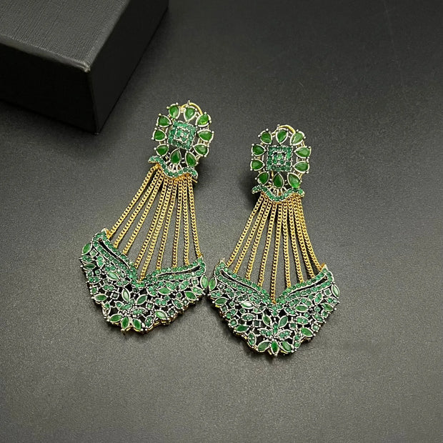 Green Designer Earrings