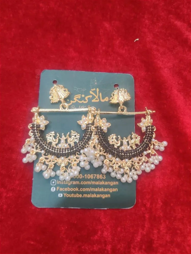 Peacock Black Earings