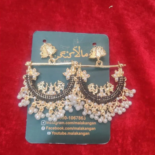 Peacock Black Earings