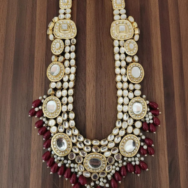 Designer Red Kundun Rani Mala