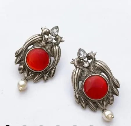 Red Mor  Oxidized Earing